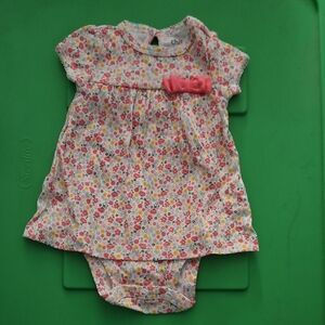 Chic Floral Diaper Cover with Pink Bow